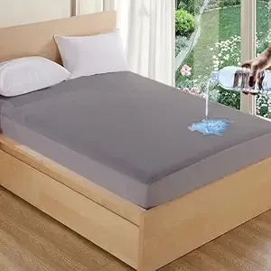 AVI Cotton Feel Terry Soft Waterproof Bed Mattress Protector Queen Size 78x60 inch | Washable Breathable Elastic Fitted Mattresses Cover for Queen Size Bed (6.5x5 feet, Grey, Fit On 2-10 Inch) Rs.451 @ Amazon