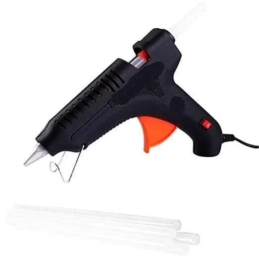 FREEDY 20W Mini Hot Glue Gun with 5 Glue Sticks | 7mm Standard Temperature Corded Glue Gun with On/Off Switch | For DIY Crafts, Art Projects, School Work, Home Decoration, Repair & Hobbies - HJ