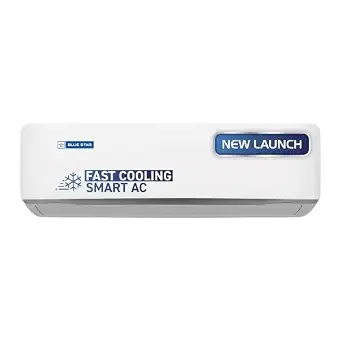 [HDFC CC] Blue Star 1.5 Ton 5 Star,New Star Rated, Wi-Fi Smart Inverter Split AC (Copper, AI Pro+, 4-Way Swing, DigiQ Hepta Sensor, Blue Fins,Turbo Cool, Self Clean Technology (IA518ZXUS, White))