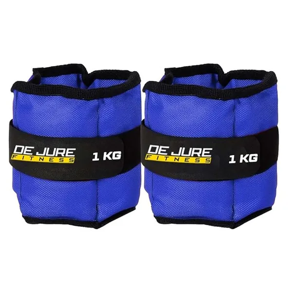 De Jure Fitness Adjustable Ankle & Wrist Weights Pair (1KG x 2) for Men & Women | Strength Training, Walking, Running, Workout, Yoga | Comfortable, Durable | Blue – 2KG Rs.189 @ Amazon