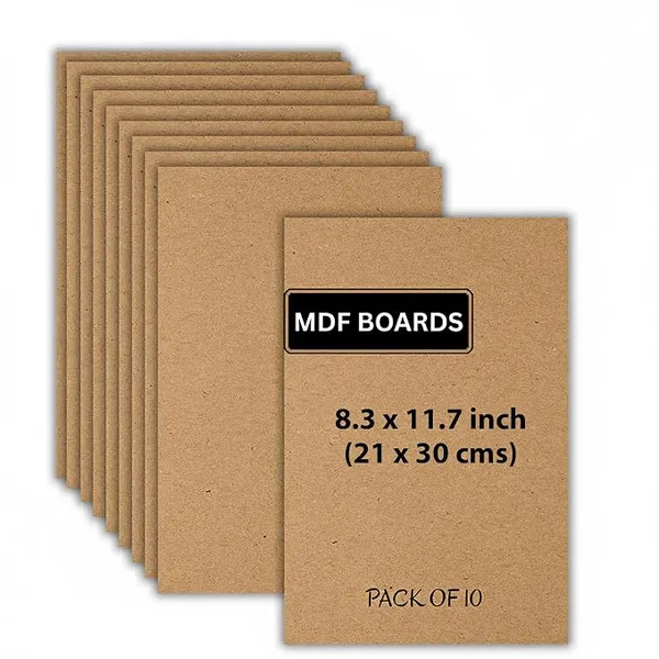 ArtzFolio MDF Board 2.1mm Thick Cutout Sheets for DIY Art Craft Project | Unfinished Sides Engineered Wood Blanks for Paintings, Laser, Engraving | A4 Size | 8.3x11.7 inch (21x30 cms) | Pack of 10 Rs.179 @ Amazon