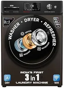 [ICICI / AXIS CC EMI] IFB 9/6/3 kg Fully Automatic Washer Dryer Refresher with Steam Refresh, AI Powered, 100% Dry Clothes, 9 Swirl Wash Mimic Handwashing, WiFi & Eco Inverter Motor (WDR Executive ZMN CMS, Mocha)