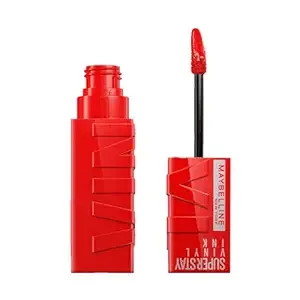 Maybelline Liquid Lipstick, High Shine Gloss, Lasts For 16Hrs, High-Glossy Finish Enriched With Vitamin E & Aloe, SuperStay Vinyl Ink, Red Hot Rs.369 @ Amazon