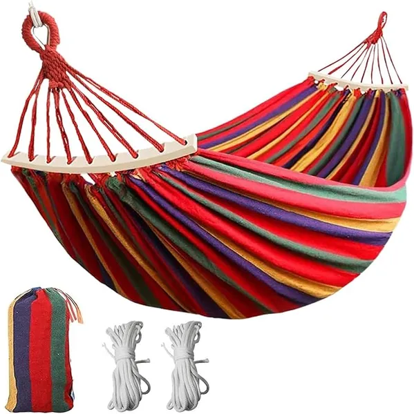 Proberos® Hammock for Adults & Kids 260x80cm, Cotton Canvas Camping