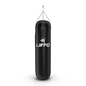 Liffo® Heavy Duty Black Boxing Punching Bag with Stainless Steel Hanging Chain 2,3,4 Feet Unfilled Synthetic Leather for (MMA,Kickboxing,Muay Thai,Taekwondo,Judo,Karate). Black (2FT) Rs.379 @ Amazon