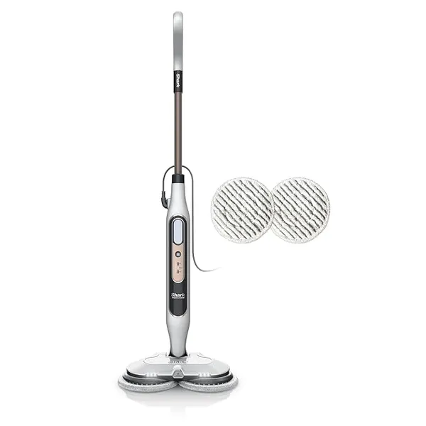 Shark Steam & Scrub S8201IN Steam Mop | Automatic Steam & Scrub with Steam Blaster | 4 Rotating Washable Power Pads | 3 Steam Settings | LED Headlights | Swivel Steering | For Sealed Hard Floors