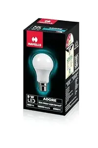 Havells 9w LED Bulb for Home & Office |B22 LED Bulb Base |Cool Day White Light (6500K) |4Kv Surge Protection |High Voltage Protection |Eco Friendly Energy Efficient | Pack of 1