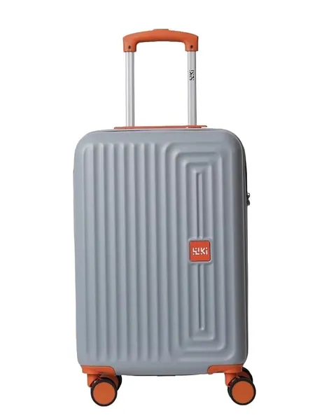 Wiki Ripple 8 Wheel Hardside Polycarbonate Trolley by Wildcraft,Large,Silver