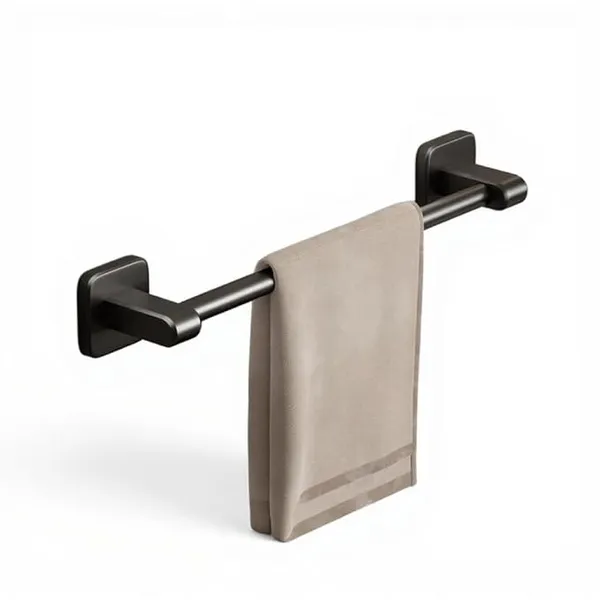 Towel Rack | Hole-Free Wall-Mounted Single Pole Towel Bar | Space Aluminum Construction | Bathroom and Toilet Storage | Spacious Bathroom Wall Mounting | 10kg Load Capacity Rs.200 @ Amazon
