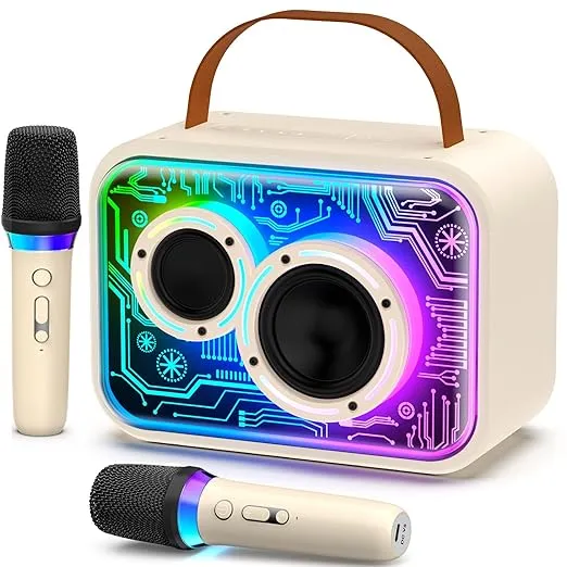 JYX Karaoke Machine with 2 Wireless Microphones, Stylish Karaoke Microphone Wireless System with Lights for Adults Kids, Portable Karaoke Speaker for Home Party, Outdoor, Ideal Gifts Stage Subwoofers Rs.6998 @ Amazon