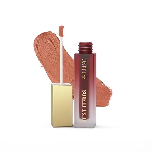 Just Herbs Luxe Dream Muse Mousse Liquid Lipstick | Luxury Makeup | Velvet Matte | Long Lasting & Transferproof Formula | Ayurvedic Lipstick – 3.5 ml (04 AMBER HONEY) Rs.116 @ Amazon