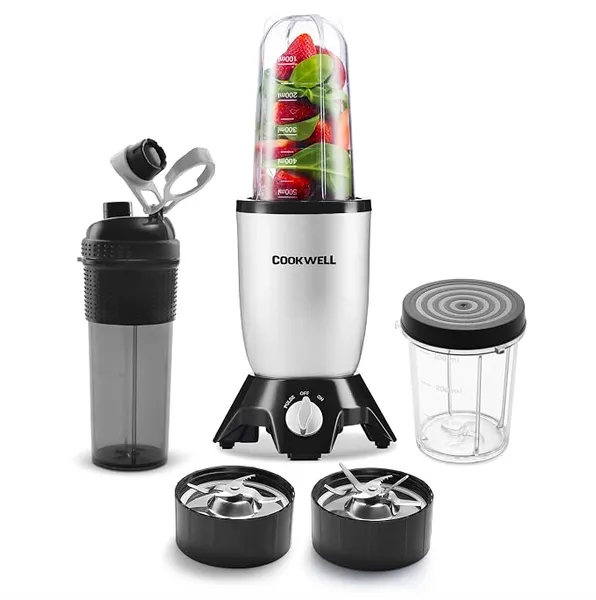 Cookwell Bullet Mixer Grinder (3 Jars, 2 Blades, Metallic Silver), 600 Watts - 2 Year Warranty Rs.1699 @ Amazon