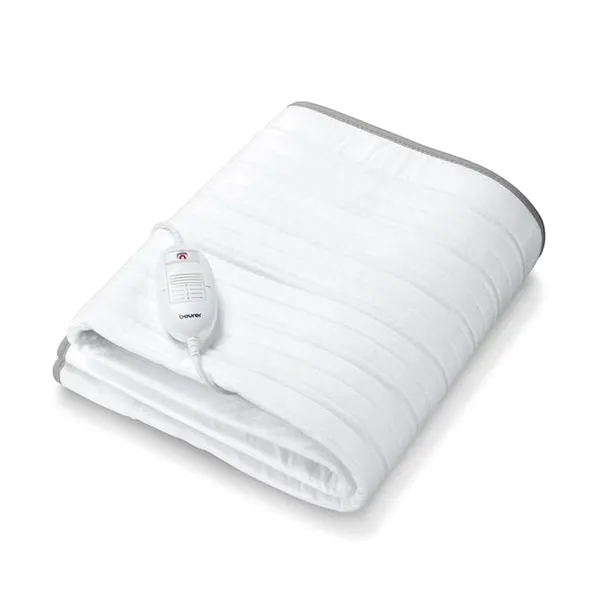 Beurer German Engineering TS 17 Single Electric UnderBlanket for Single Bed I German Engineering I Non-Slippery due to Elastic Band I 3 Temperature Levels I Overheat Protection I OEKO-TEX Certified I Removable Switch I Machine Washable at 30 °C I Gr