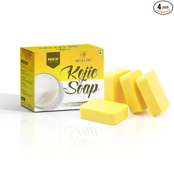 BRALCON Kojic Soap Pack, 100% Natural, 4 Bars x 100g, Premium Bath Soap for Skin Cleansing Rs.149 @ Amazon