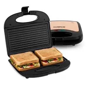 Tower Sandwich Maker 800W Non-Stick Grill Plates Cool-Touch Rose Gold