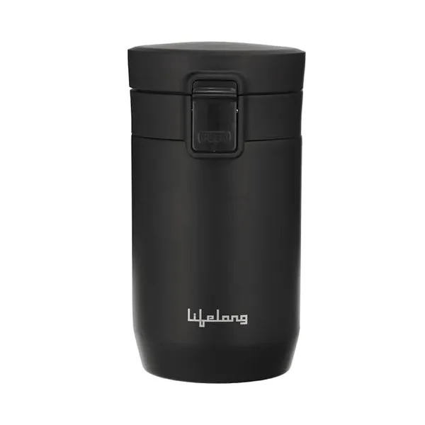 Lifelong 260ml Insulated Coffee Mug | 3-Layer | Steel-Copper-Steel Vacuum Insulated Tumbler | Travel Mug | Double Lock Leak-Proof Lid, Food Grade Spout, Antislip Base | Portable Coffee Car Cup Holder