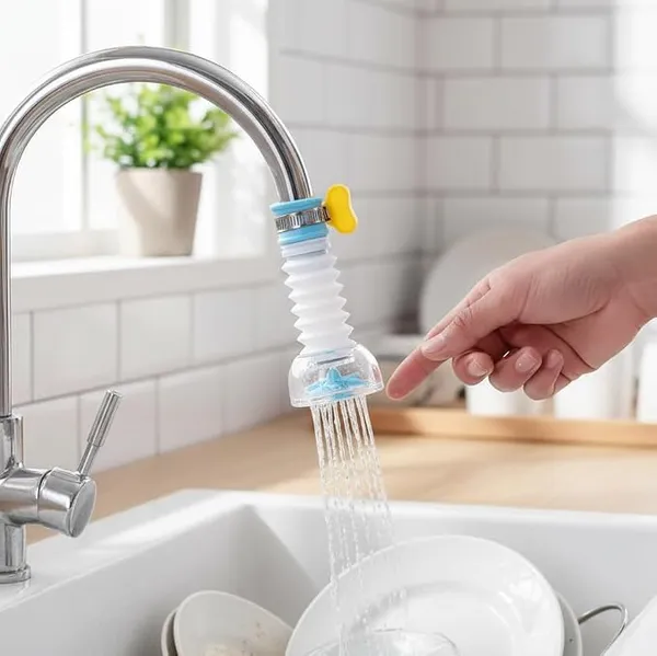 [Apply 2% Coupon] (Min Buy 2) Adjustable Kitchen/Bathroom Faucet Sprayer Head - Water Saving Plastic Tap Aerator, Shower Regulator, & Sprinkle Nozzle - Standard Polished