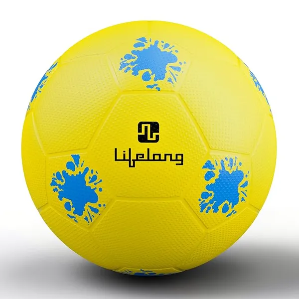 Lifelong Mini Football for Kids | Size 1 Football | Soft PVC Football | Lightweight Training| Indoor & Outdoor| Beach, Pool & Playground Play|Age 1–5 Years | Yellow Rs.149 @ Amazon