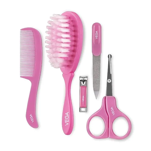Vega Baby & Mom 5- in- 1 Grooming Kit - Pink | for Delicate Baby Scalp & Tiny Nails| Kit Designed for Babies | Hair & Nail Grooming Kit, (VBGA3-02) Rs.163 @ Amazon