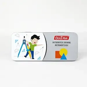 (Min Buy 2) Soni Officemate Geometry Box Set | Includes Compass, Divider, Scale, Protractor & More | Ideal for Students & Engineers
