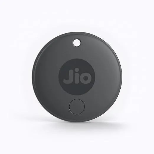 JioTag (2nd Generation) (Grey) - Android or iOS Compatible IP64 Rated Worldwide Item Finder for Keys, Wallets, Luggage, Gadgets and More |1+1 Year Battery | No SIM Needed