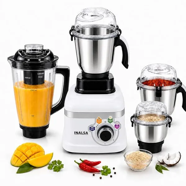 [ICICI/Axis CC] INALSA Mixer Grinder|900W|4 Jar|7 Yr Warranty On Motor|Triton MG