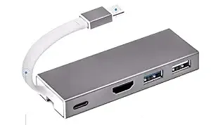 Thunderbolt 3 Dock Type-c to HDMI 4K USB3.0 Hub USB2.0 with USB-C PD Charge Adapter Compatible with MacBook Pro Huawei Matebook, Grey (D0406) Rs.780 @ Amazon