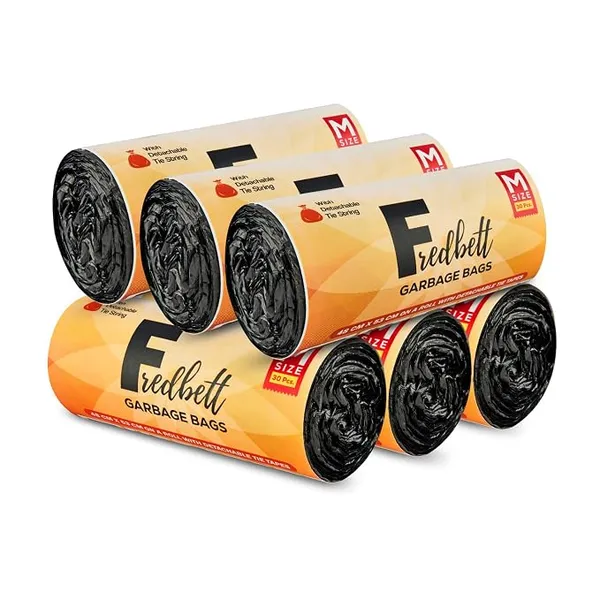Garbage Bags Medium 180 Count | 30 Bags x 6 Rolls | 19 x 21 Inch Black Dustbin Trash Bags with Tie-Tape | For Dry & Wet Waste, Kitchen Office Hotels Rs.256 @ Amazon