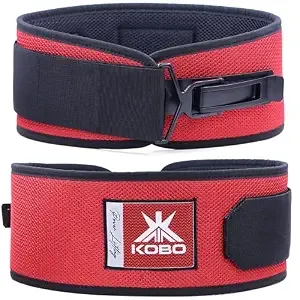 Kobo Flex Weave Lever Powerlifting Belt Bodybuilding Deadlift Squat Workout Strength Training for Men & Women