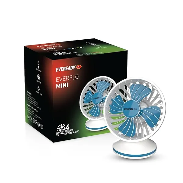 EVEREADY FE01 Everflo Mini Rechargeable Fan, Blue