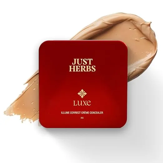 Just Herbs Luxe Illume Correct Créme Concealer | Luxury Makeup | Ayurvedic Skin-Loving Formula | High Coverage | Long-Lasting | Covers Dark Circles (140 SAND) Rs.249 @ Amazon