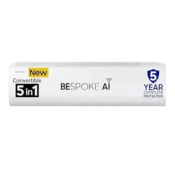 [HDFC NC EMI] Samsung 1.5 Ton 3 Star Bespoke AI Inverter Smart Split AC (2026 Model, WiFi, Energy Saving, Voice Control, Powerful Cooling, Copper, Digital Inverter, 4 Way swing, 5 Step Convertible, AR50H19D1XHNNA)