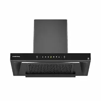 [Apay ICICI CC] Carysil AeroSync 60 cm Kitchen Chimney, T- Shape, 1500 m³/hr Suction, Auto-Clean Filterless, 3-Speed Touch & Gesture Control, LED Lamp, 10-Year Warranty - Black