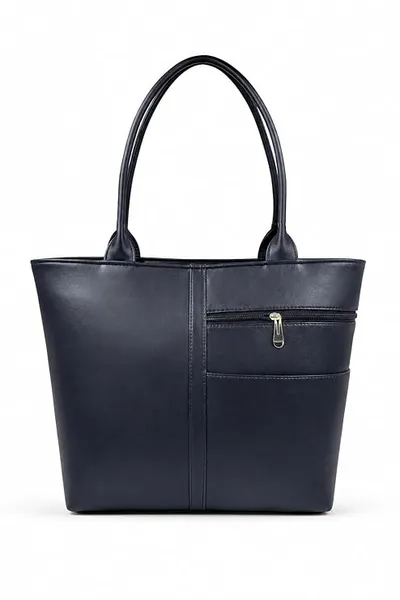 Women's Brown Tote Bag, Faux Leather, Dual Handles, Zip Pockets, Spacious Shoulder Handbag (Black) Rs.553 @ Amazon
