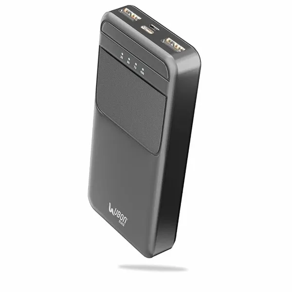 Ubon 20000 mAh 15W Fast Charging Power Bank | Multiple Ports | Smart Ic Protection | for iPhone, Android & Other Devices, Black - PBX2002