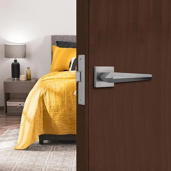 [HDFC CC] Godrej Rosette Handle | Zinc Die-Cast Alloy | Matte Black Nickel Finish | Europrofile Mortise Lock | Reversible Babylatch | Residential & Commercial Use | Life Cycle Tested 1 Lakh | 1 Year Warranty