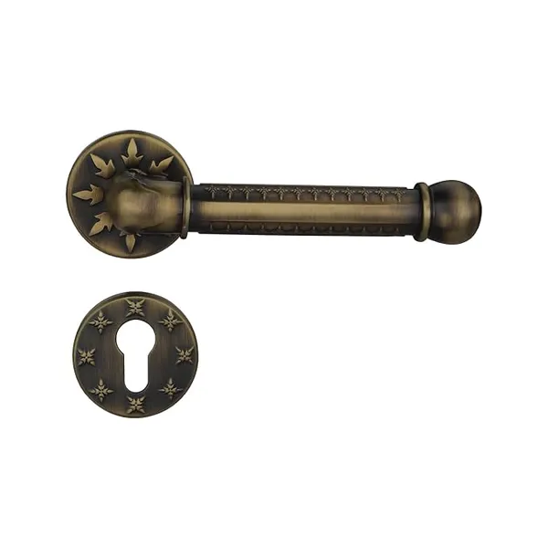 [Coupon + HDFC CC ] Godrej Mortise Lock | Handle Lock Set for Main & Bedroom Door| Arsa Kalasam Rose Handle | 240 mm Eco Lock Body | 60 mm Eco Pin Cylinder 1CK | Antique Brass| 5 Year Warranty