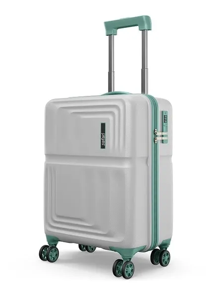 Safari Roma Hard Luggage Trolley Bag with 8 Wheels Cabin Size Carry on Suitcase - Fog Grey