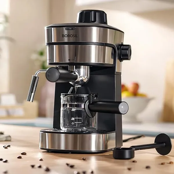 [ICICI/Axis CC] Borosil Brew Mate Drip Coffee Machine with Borosilicate Glass Carafe | Coffeemaker | 6 Cups Capacity | Anti-Drip Function, Auto Shutoff, Keep Warm Plate | 2 Years Warranty | Black