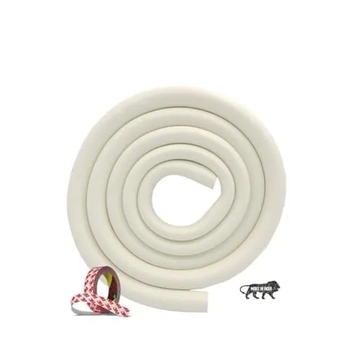 Chipmunks Baby Proofing Edge Guard for Kids Safety, Minimal Wrinkle, Zero Damage to Furniture Upon Installation, Made in India Rubber Edge (2mts, U-Shape, Off-White) Rs.81 @ Amazon