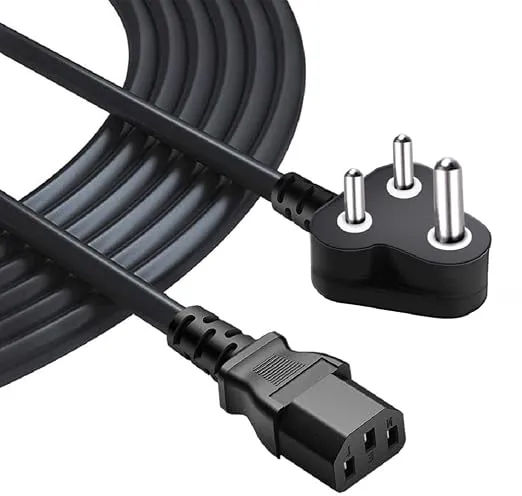 Ganix Computer Power Cable Cord for Desktops PC and Printers/Monitor SMPS IEC Mains Black (1.2M) Rs.129 @ Amazon