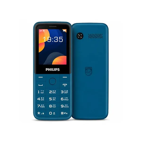 Philips All-New E2104S Sleek & Stylish |Keypad Mobile with 2.0" TFT Screen|1000 MAH Battery | 2030mm Speaker| Type C Charging | Bright Torch| Digital Camera|Crystal Blue