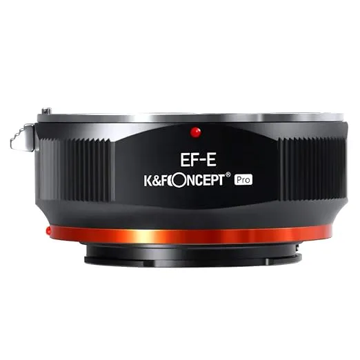 [HDFC CC] K&F Concept EOS to E Mount Adapter for Canon EF EF-S Mount Lens to E NEX Mount Mirrorless Cameras with Matting Varnish Design for Sony A6000 A6400 A7II A5100 A7 A7RIII Rs. 2754 @ Amazon