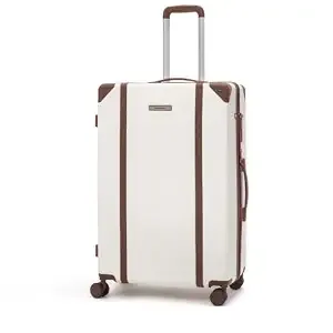 Assembly Vintage 24 Inch (65cm) Check-in Medium Trolley Bag Hard Shell Polycarbonate Suitcase Retro Classic Design with TSA Lock 8 Spinner Wheels Moon White Rs.4999 @ Amazon