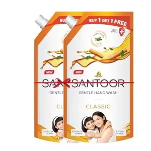 Santoor Classic Gentle Hand Wash 650ml Pack of 2