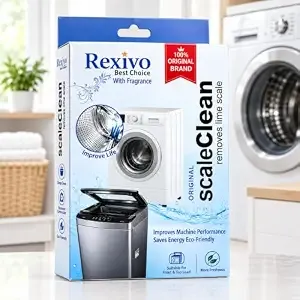 (Min Buy 2) Washing Machine Descaler Powder | Removes Limescale, Detergent Residue & Bad Odor | Increases Machine Life & Efficiency | Suitable for Front & Top Load Washers 100gm