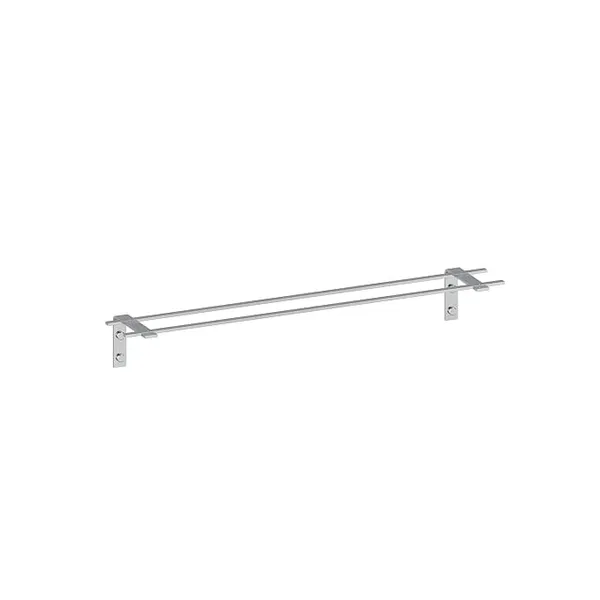 Hindware Titan Premium Double Towel Holder for Bathroom - 18 Inch | 304-Grade SS | Mirror Like Chrome Finish | Corrosion Resistant Towel Hanger | Screw Based Mounting | 1-Year Warranty
