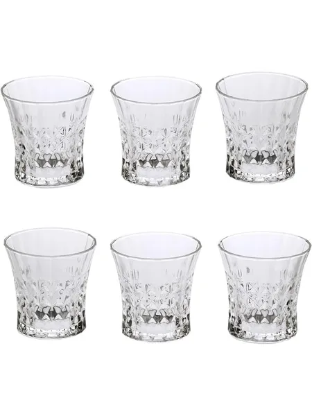 Somil Celebrate Special Times with Party Perfect Whisky Glasses! Cheers to Fun Moments, Clear, Capacity - 200 Ml, Pack of 6, Size - 8.5 X 8 X 8 Cm