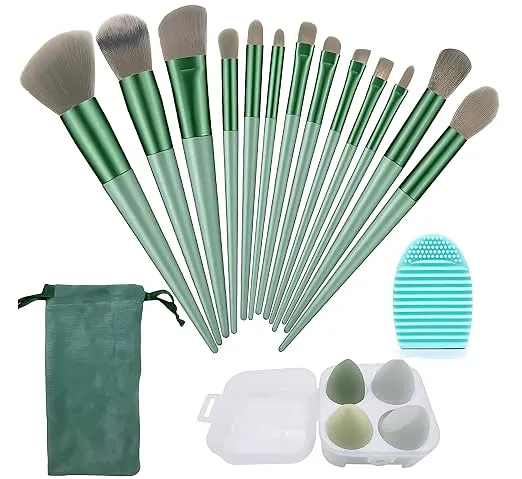 13 pcs Makeup Brushes Set with 4 pcs Beauty Blender Makeup Sponges, Makeup Brush Cleaner Silicone Brush Cleaning, Eyeshadow Foundation Brush (Pack of 3) Rs.202 @ Amazon