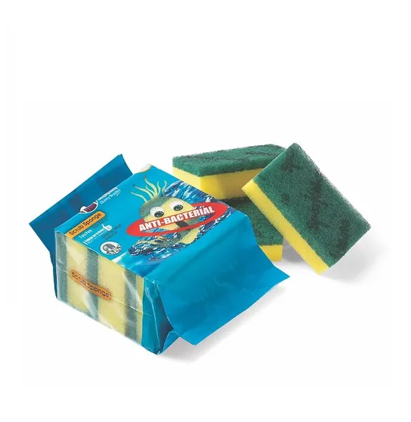 (Min Buy 2) Sparkmate By Crystal Scrub Sponge,Set of 3, 10cm X 6cm
